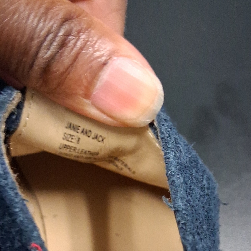 Janie and Jack Kids Suede Chukka Boots in Tan and Navy - Picture 12 of 12